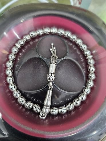 gumuş təsbeh: 925 ayar gümüş təsbeh - Material: 925 ayar sterling gümüş (damğalı) - — 3