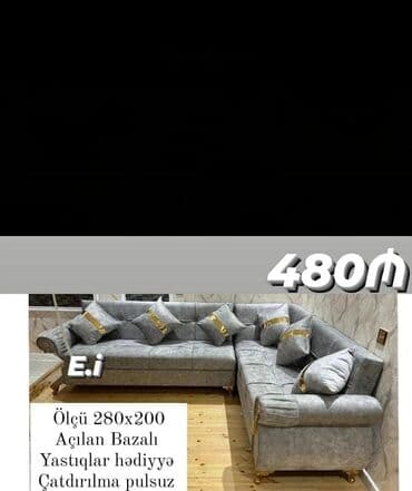 qupka: Künc divan, Yeni, Açılmayan, Bazasız, Ünvana pulsuz çatdırılma — 24