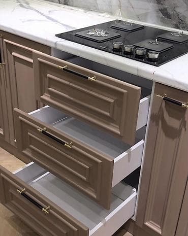 kuxna mebil: Klassik-modern dizaynlı mətbəx mebeli dəsti - Üst və alt dolab — 3