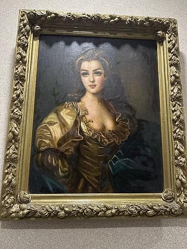 Картины и портреты: Yağlı boya portret tablosu - Mövzu: klassik üslubda gənc qadının — 1