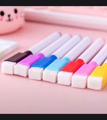 Настольные наборы: Ağ lövhə üçün marker dəsti – 9 rəng - Rənglər: qara, mavi, açıq mavi — 5