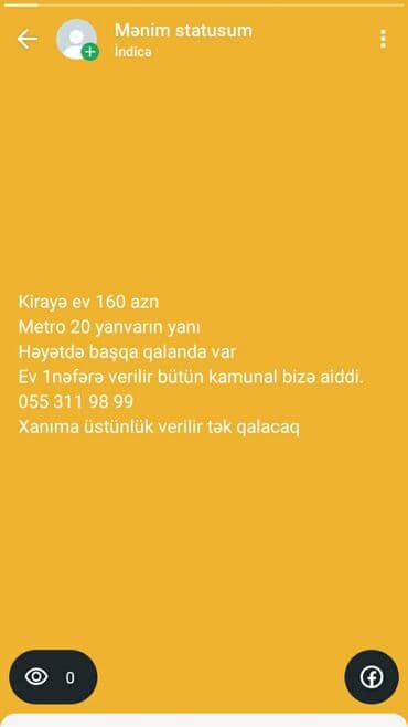 Həyət evləri və villalar: Uzunmüddətli kirayə mənzillər — 1