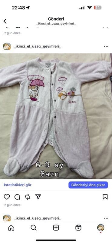 predo pampers 1: Uşaq geyimləri paketi – müxtəlif ölçü və modellər - Sarı rəngli — 47