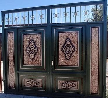 demir qutu profil: Dəmir Həyət darvazası, Mexaniki, Şəbəkə ilə, rəng - Qəhvəyi, Kredit yoxdur — 3