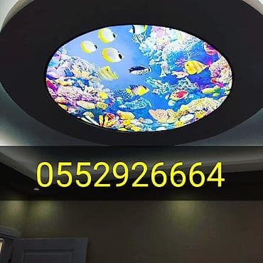 Натяжные потолки: Xidmət: Dartma tavan və 3D dekorativ həllər Təsvir: - 3D dartma tavan — 6