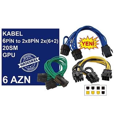Elektronika: Kabellər "6PİN FEMALE to 8PİN MALE Original" MƏHSULLAR TAM — 7