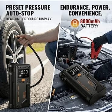 instrumenti: 10‑u 1-də Avtostarter və Hava Kompressoru Çoxfunksiyalı portativ — 8