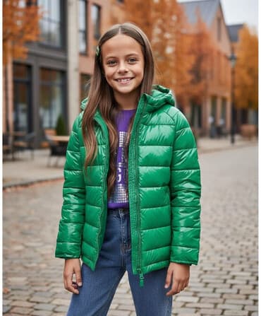 Koton-uşaq üçün parlaq yaşıl rəngli gödəkçə 9-10yas 1.34-1.40boya