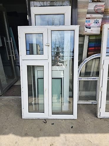 plastik qapllar: Yeni Təkqat şüşə paketi Plastik pəncərə, Еni: 100 sm, Uzunluğu: 120 sm, Ödənişli quraşdırma — 1