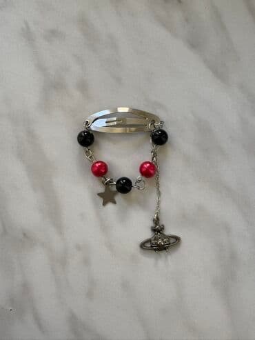 Qadın ayaqqabıları: Qara-qırmızı bəzəkli saç qısqacı (Vivienne Westwood tərzində)❤️🖤 — 1