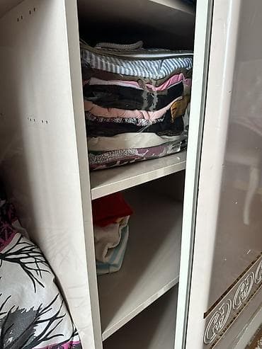 qiz yataqlari: 2 qapılı, Bej, Taxta, Kupe, Düz dolab — 4