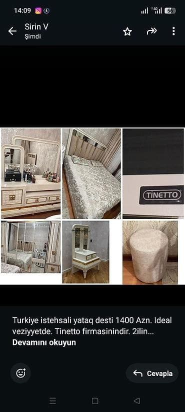 ucuz matras satilir: Turkiye istehsali yataq desti 1400 Azn. Ideal veziyyetde. Tinetto — 1