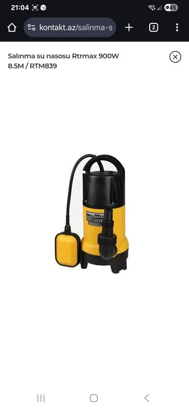 Su nasosu 150 azn alınıb (çeki var)2 ayda 10-15dəfə işlənib qutusu