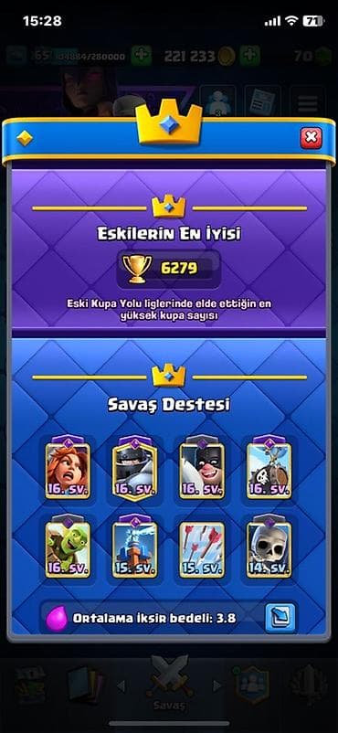 satt: Clash Royale hesabı Hesab ozumundu 7ilin hesabidi cox aktiv olmadigim — 3