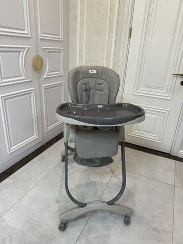 Yemək masaları, oturacaqları: Uşaq yemək stulu – brend: Pouch - Rəng: boz (gövdə və oturacaq), tünd — 4