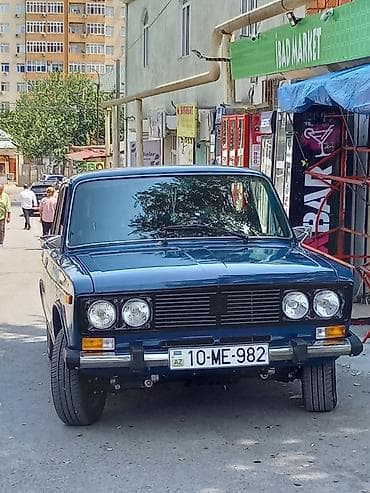 moskvich 2715: VAZ 2106, mavi rəng, sedan kuzov. Klassik dizaynlı, xrom ön-arka — 1