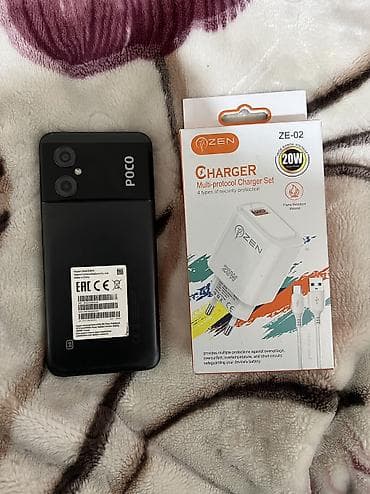 battlefleld 6: Poco M4 5G, 128 GB, rəng - Qara, Barmaq izi, Face ID — 6