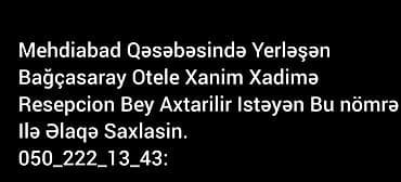 daye xadime: Xadimə tələb olunur, Gündəlik ödəniş, İstənilən yaş, Təcrübəsiz — 1