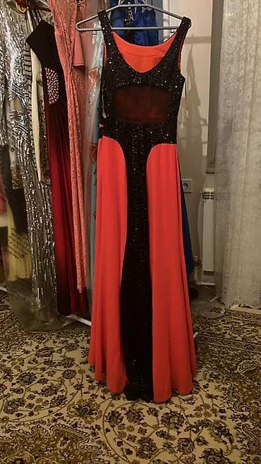 Zərif ziyafət və mərasim geyimləri kolleksiyası 1) Qırmızı-qara uzun — 1