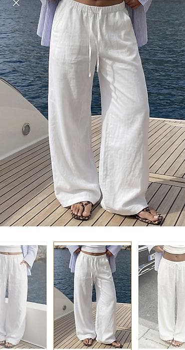 trapes salvar: Şalvar, M, L, XL, rəng - Ağ — 2