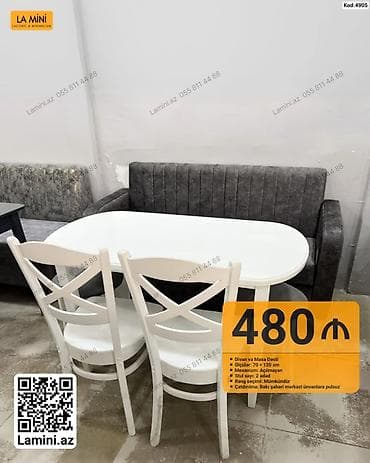 reception masa: Divan və Masa Dəsti - Dəst tərkibi: 1 ədəd yumru künclü düzbucaqlı — 1