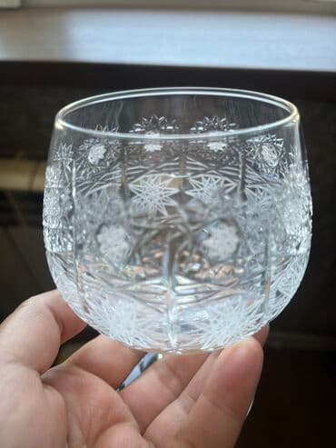 Qədəhlər, rəng - Ağ, Xrustal, 6 ədədli dəst