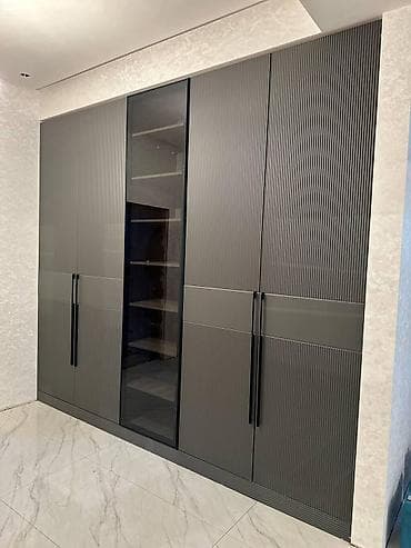 6 qapı, Boz, Digər material, Açılan, Düz dolab