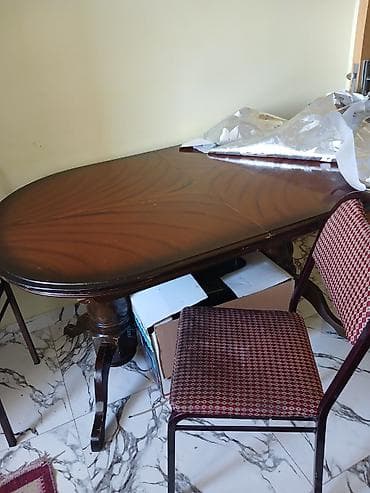 masa ve oturacaqlar: Qonaq otağı üçün, İşlənmiş, Açılan, Dördbucaq masa — 3