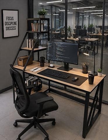 idman stolu: Kompüter masası, Yeni, Açılmayan, Laminat, Dördbucaq masa — 1