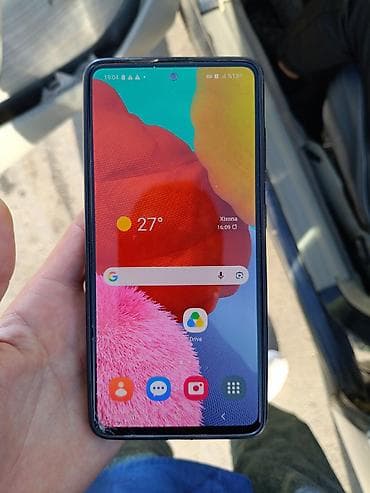 Техника и электроника: Samsung Galaxy A51, 128 ГБ, цвет - Синий, Две SIM карты — 2