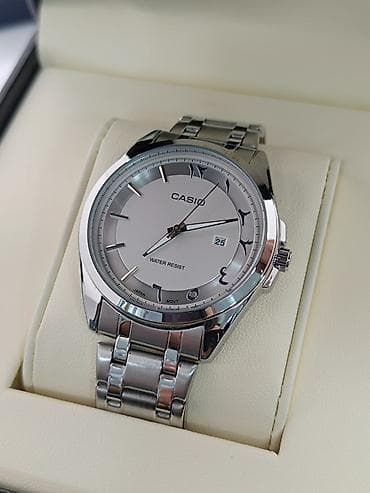 Сумки: Наручные часы, Casio, цвет - Серебристый — 1