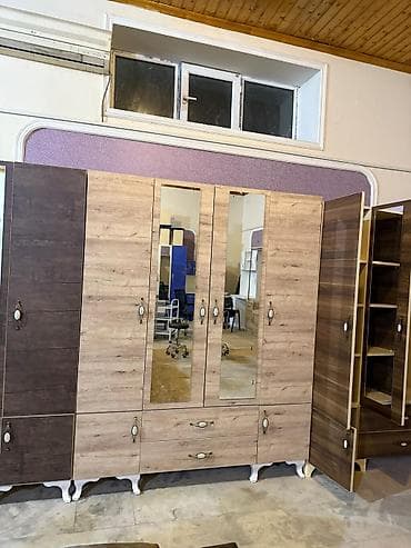 islemis dolablar: 4 qapılı geyim dolabı - Ölçü: 1.60 × 47 × 2 m - Material: laminat - — 4