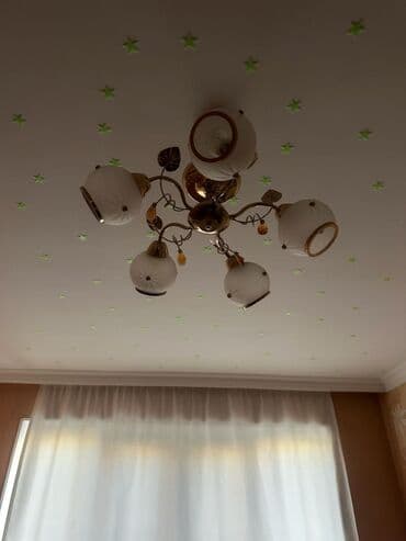 lyustralar 2022: Çılçıraq, 5 lampa, Xrustal — 6