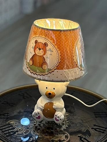 Декор и интерьер: Uşaq otağı üçün masa lampası – ayıcılı dizayn - Baza: keramika — 3