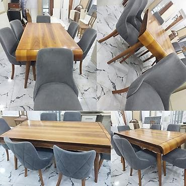 Masa dəsti 6 oturacaqla, 600₼.Təmiz ağac materialındandır.heç bir