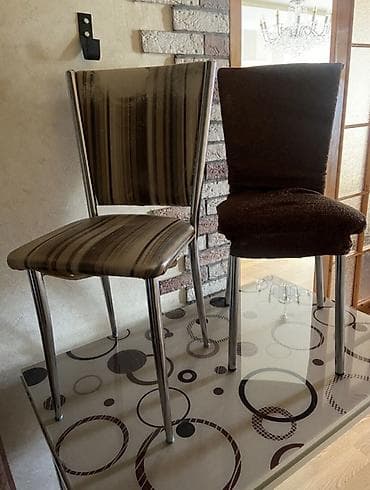 stul: Mətbəx üçün, İşlənmiş, Açılan, Kvadrat masa, 2 stul — 3