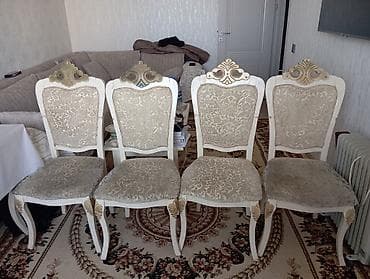 ustol: Qonaq otağı üçün, Açılmayan, Dördbucaq masa, 6 stul — 3