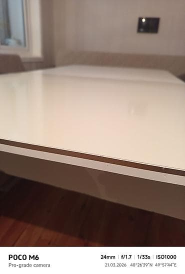 12 neferlik stol: Mətbəx masası, Açılan, MDF, Dördbucaq masa — 6