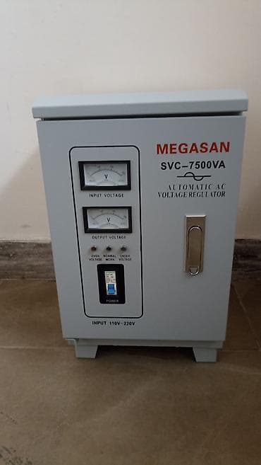 ev saati: MEGASAN SVC-7500VA avtomatik AC gərginlik tənzimləyicisi - Güc: 7500 — 1