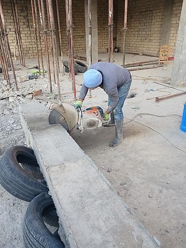 evlere su catdirilma: Beton kəsimi və deşmə xidməti - Armaturlu beton, monolit tavan — 4