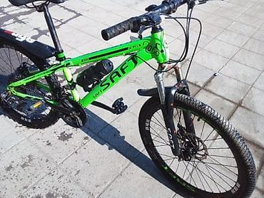 Спорт и отдых: SAFT dağ velosipedi – yüngül alüminium gövdə, idman üslublu yaşıl-qara — 1