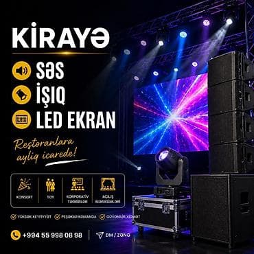 Kirayə: Səhnə və tədbir avadanlıqları - Səs sistemi: xətti massiv