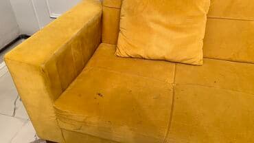 acılıb bağlanan stol: Divan, İşlənmiş, Açılan, Bazalı, Vеlur parça, Çatdırılma yoxdur — 3