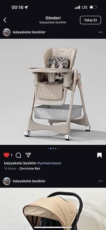 uşaq yemekleri: Kidilo brendi uşaq yemək stulu (aksesuarları ilə) hec işlenmeyib uşaq — 6