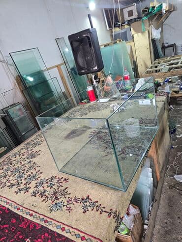 купить аквариум в баку: Прямоугольный аквариум, Пустой, 218 л, Самовывоз — 2
