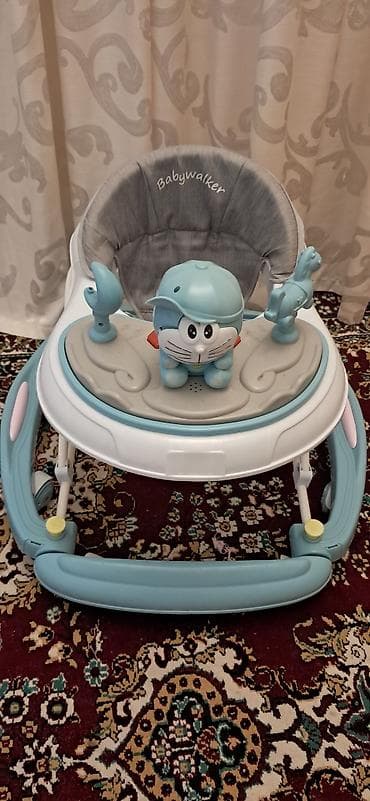 vecerni don: Uşaq gəzdirəcəyi (Babywalker) – mavi-ağ rəngdə - Dairəvi, sabit baza — 1