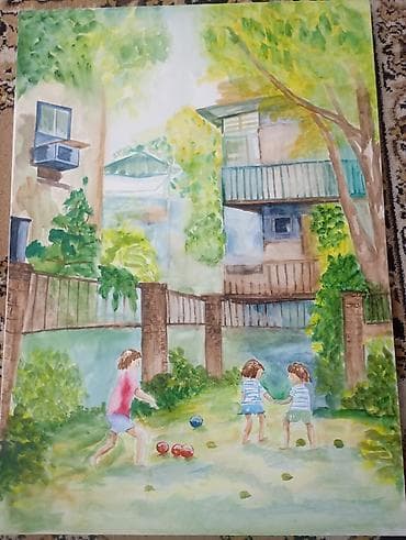 Спорт и отдых: Akvarel tablo dəsti – təbiət mənzərələri — 8