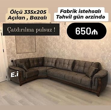 Künc divan, Açılan, Bazalı, Parça, Pulsuz çatdırılma