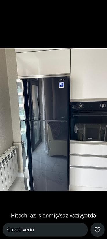 ayfon 4 s: 2 qapılı Hitachi Soyuducu Satılır, rəng - Qara — 1