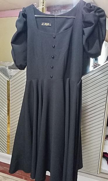 Qara qadın paltarı – Aylin moda, ölçü 36. - Klassik qara rəngdə